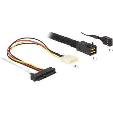Adapterkabel Mini-SAS HD  4x SAS Verwendung:  Embout von 4 Laufwerken an einen Controller