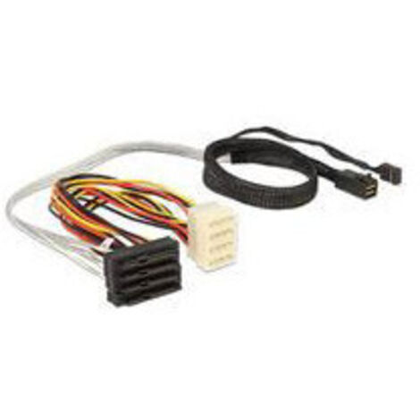 Adapterkabel miniSAS HD SSF8643  4x SFF8482 Verwendung:  Embout von 4 Laufwerken an einen Controller