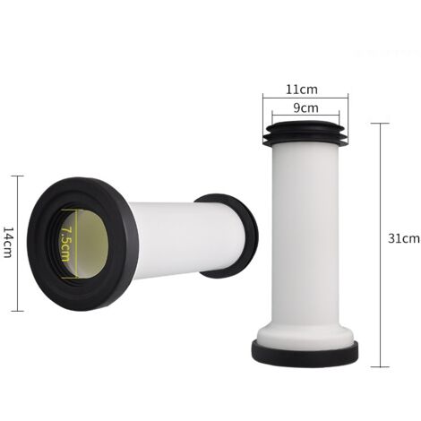 Adapterstück für Wand-/Bodensiphon verdicktes Toilettenabflussrohr, Universaldurchmesser von 90 bis 107 mm, gerades Abflussrohr.