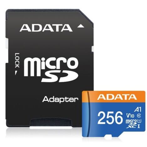 ADATA CARD MICROSDHC 256GB UHS-I CL10 100/20 MB/s W/1 Adap.