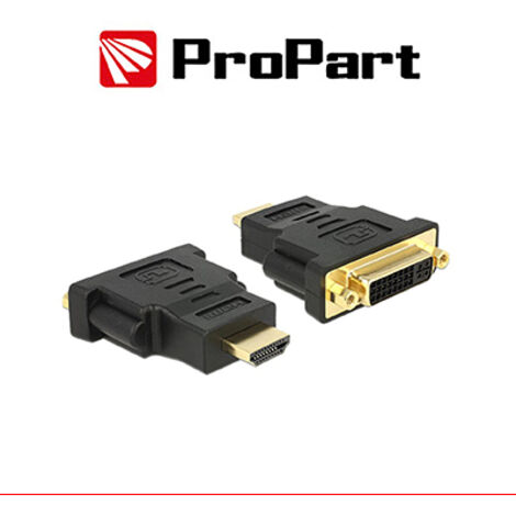 Adatt. Spina HDMI(19PIN)-Presa DVI-D Dual Link(24+5) dorato