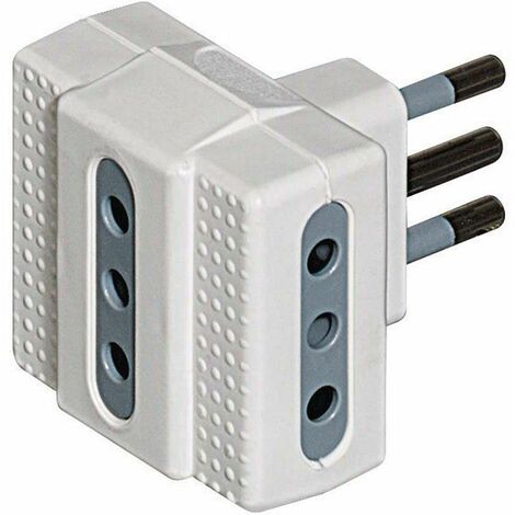 Adattatore 10a triplo bianco