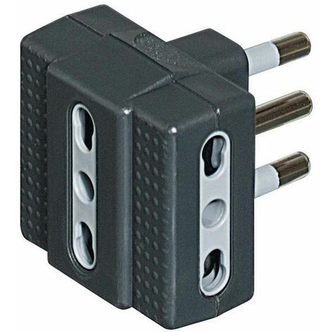 Adattatore 16a triplo grigio