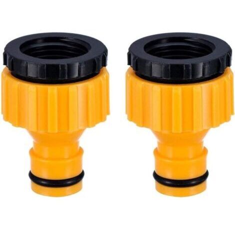 Adattatore 2 in 1 per rubinetto da giardino da 3/4" e 1/2", connettore filettato, confezione da 2