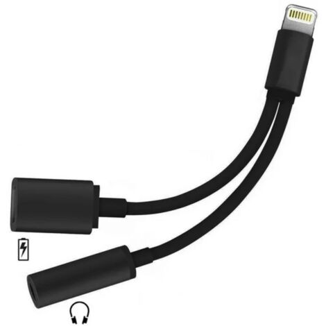 Adattatore 2in1 Cavo Compatibile Lightning Jack 3.5mm Audio Auricolari Portatile