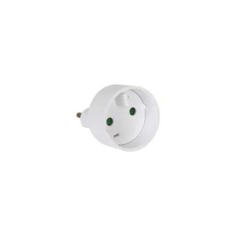 Adattatore 2P 10/16A Europa 2P Bianco D.4.8mm