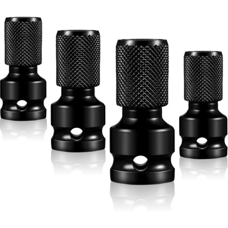 Adattatore a 4 pezzi da 1/2 pollice quadrato a 1/4 pollice, adattatore esagonale, bussola femmina con grembiuli e bussole, kit di estensione per bussole, accessori per chiavi pneumatiche ed elettriche