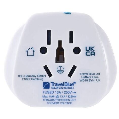 Adattatore a Spina Universale da Viaggio Travel Blue TB-904 Regno Unito