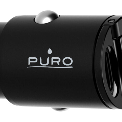 Adattatore accendisigari Puro doppio porta USB C 30W Nero