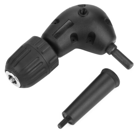 Adattatore angolato da 3/8" a 90° per trapano elettrico, mandrino autoserrante con gambo tondo da 9,5 mm