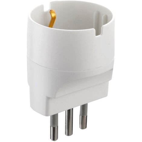adattatore attacco shuko 10A presa elettrica riduzione semplice 2P+T