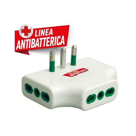Adattatore Bianco Triplo da S17 a 3 P17/11 linea antibatterica