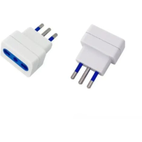 adattatore bipasso spina 10A con protezione da sovraccarico 1500w bianco