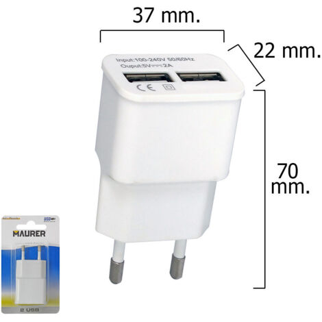 ADATTATORE BISPINA 2 PRESE USB MAURER - CF. BLISTER