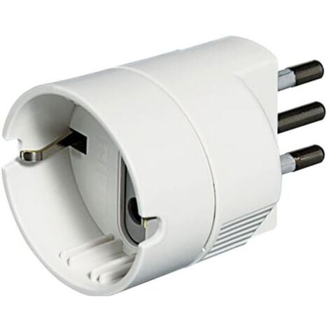 Adattatore Bticino 1 presa tedesca e spina 10A bianco S3623DE