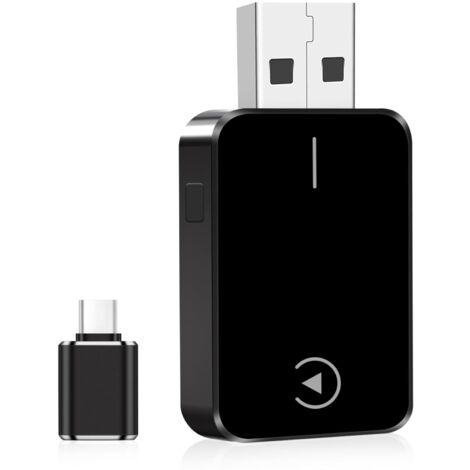 Adattatore CarPlay Wireless 2 in 1, Plug and Play, per Auto con CarPlay e Android Auto, Compatibile con iPhone iOS 10+ e Android 11+