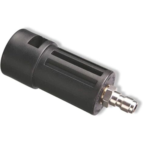 Adattatore compatibile con idropulitrici Kärcher con filettatura interna a baionetta da 1/4". Pistola schiumogena a connessione rapida.