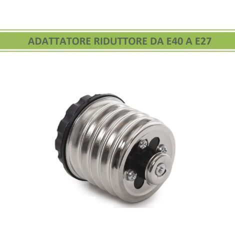 Adattatore convertitore da attacco E40 a E27 riduttore portalampada