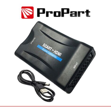 Adattatore/ Convertitore Scart - HDMI Nero 720P/1080P FullHD