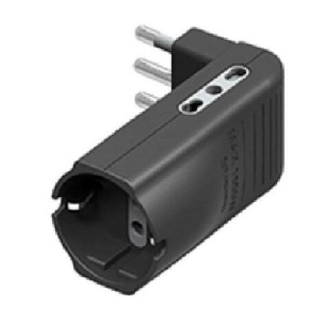 Adattatore Corner Bticino 2 prese bipasso 1 presa tedesca e spina 16A antracite S3616GE