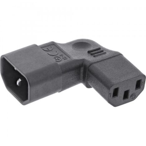Adattatore corrente Inline 16723E nero angolo 90 gradi