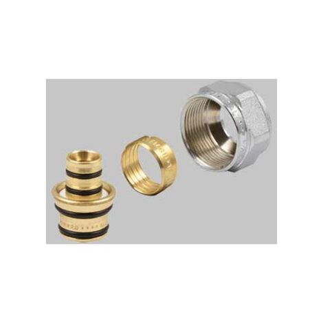 ADATTATORE CROMATO PER TUBO MULTISTRATO  16x2,0  24x19     TIEMME