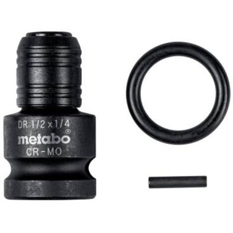 Adattatore da 1/2" a 1/4" per avvitatore a impulsi E6.3, 3 pezzi Metabo