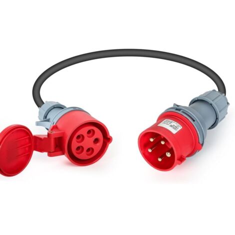 Adattatore da campeggio KZQ, adattatore di alimentazione da 32 A maschio a 16 A femmina a 5 pin, cavo adattatore da campeggio da 32 A a 16 A, 1 metro