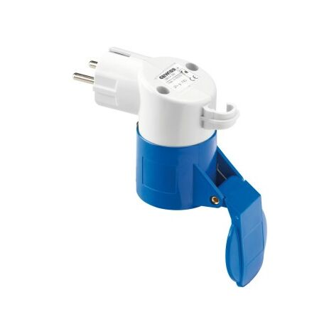 Adattatore Da Civile a Industriale IP44 Spina 2P+T 16A 250V ac 50/60HZ Tedesco/Francese Presa 2P+T 16A 230V ac