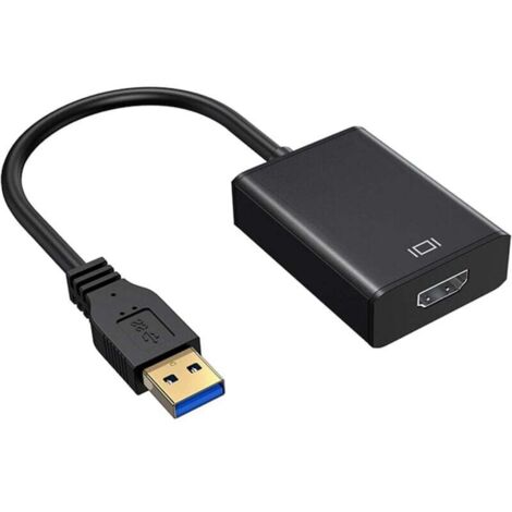 Adattatore da display USB 3.0 a cavo display KZQ, convertitore audio video 1080P per PC, laptop e TV (nero)