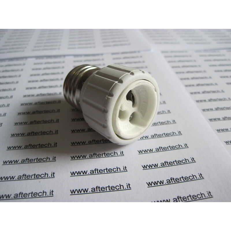 Image of Adattatore da GU10 a E27 lampadine led e alogene convertitore riduttore E2B4