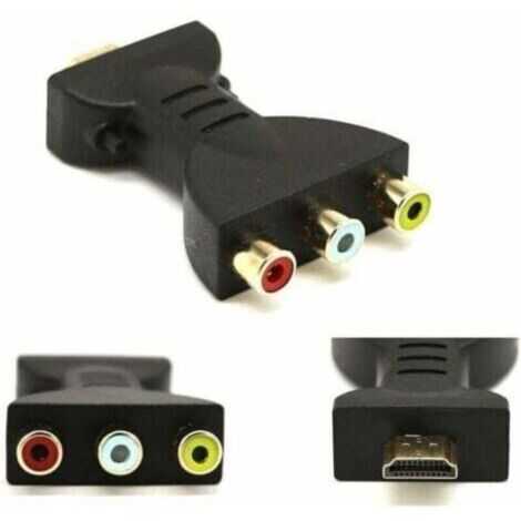 Adattatore da HDMI maschio a 3 RCA femmina per audio e video composito AV, convertitore per TV