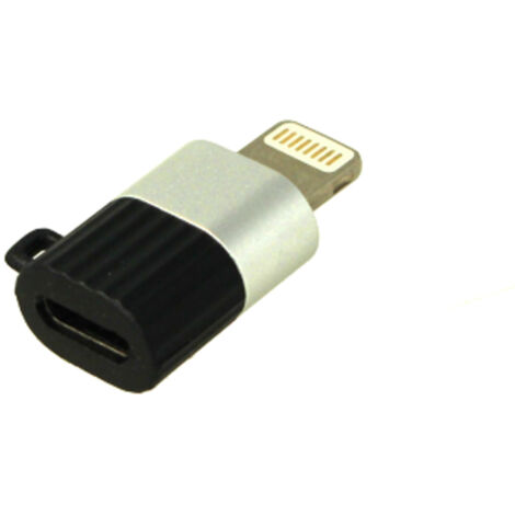 Adattatore Da Micro USB Femmina a Lightning Maschio Con Portachiave Incluso
