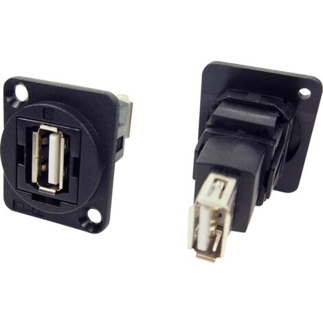 Adattatore da pannello da presa USB 2.0 tipo A a presa USB 2.0 tipo A Adattatore incasso CP30208N CP30208N Cliff Conten