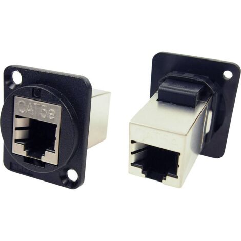 Adattatore da pannello FTP RJ45 Cat5e a RJ45 Cat5e Adattatore incasso CP30220S CP30220S Cliff Contenuto: 1 pz.