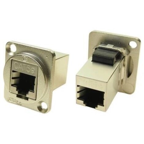 Adattatore da pannello FTP RJ45 Cat5e Adattatore incasso CP30220SM CP30220SM Cliff Contenuto: 1 pz.
