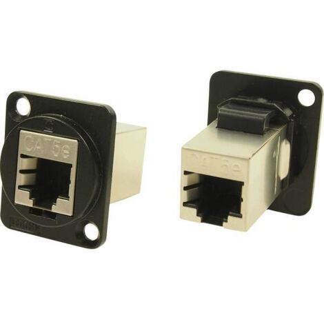 Adattatore da pannello FTP RJ45 Cat5e Adattatore incasso CP30220SMB CP30220SMB Cliff Contenuto: 1 pz.