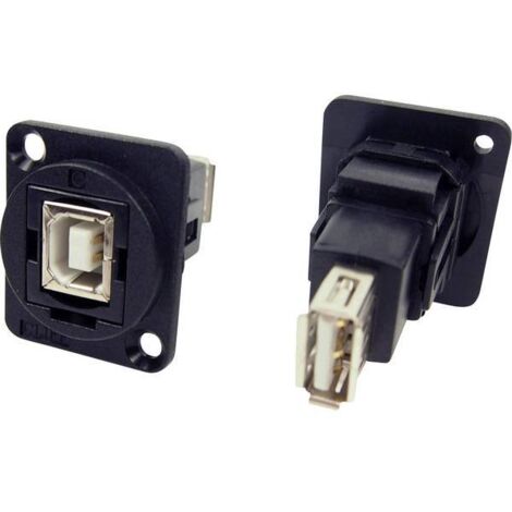Adattatore da pannello USB 2.0 B Presa a USB 2.0 A Presa Adattatore incasso CP30207N CP30207N Cliff Contenuto: 1 pz.