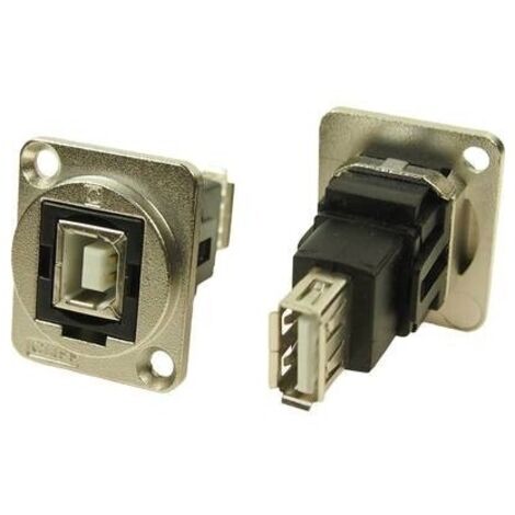 Adattatore da pannello USB B Presa 2.0 a USB A Presa 2.0 Adattatore incasso CP30207NM CP30207NM Cliff Contenuto: 1 pz.