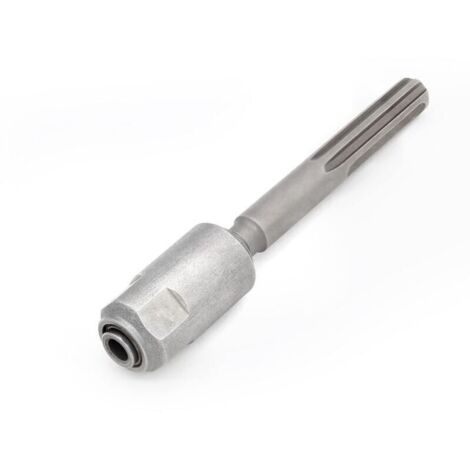 Adattatore da SDS Max a SDS Plus, acciaio 40Cr, convertitore di foratura rapida per martelli demolitori e martelli perforatori (argento) - Trapano