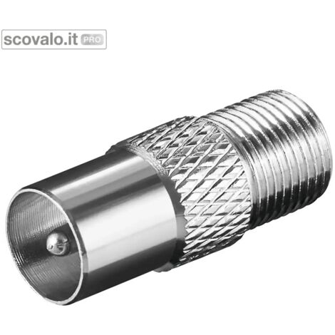 Adaptout 10x Spina BNC maschio con vite placcato oro 18K - senza saldatura - Per cavo coassiale