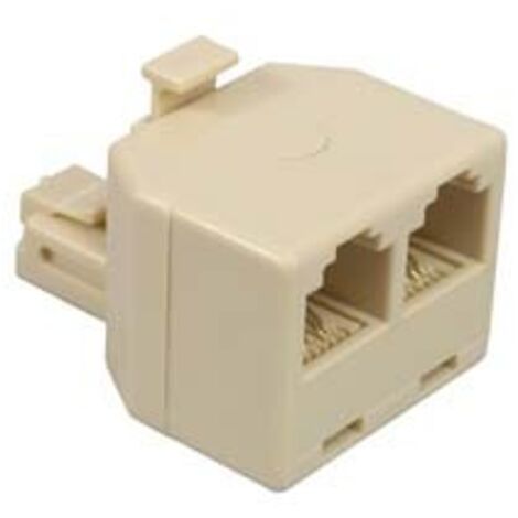 ADATTATORE DA SPINA MODULARE 6/4 A 2 PRESE MODULARI 6/4 - 5 pezzi