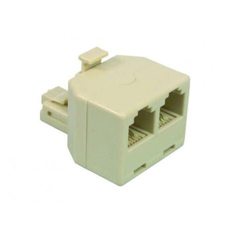 Adattatore da spina modulare 6/4 a 2 prese modulari 6/4 - 5 pz