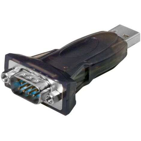 Adattatore da USB a porta seriale, trasparente, spina USB 2.0 (tipo A)  Spina D-SUB/RS-232 (a 9 pin).