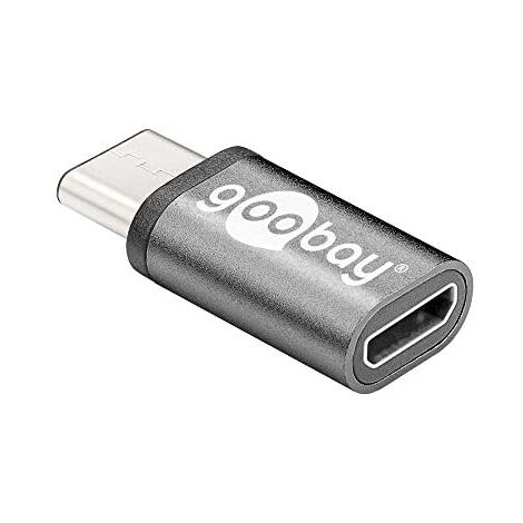 Adattatore da USB-C™ a USB 2.0 Micro tipo B, grigio, Spina USB-C™   Presa USB 2.0 micro (tipo B).