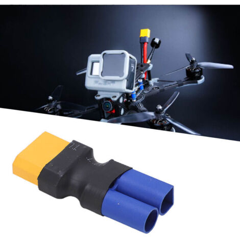 Adattatore da XT90 femmina a EC5 maschio, elevato fattore di sicurezza, piccolo e portatile, convertitore da XT90 femmina a EC5 maschio per modellini di auto RC.