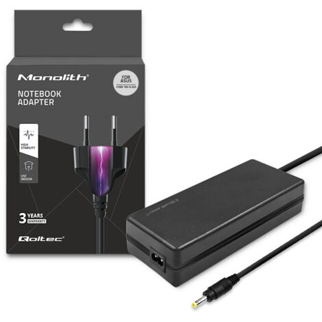 Adattatore di alimentazione per laptop Asus Qoltec 120W  19V  6,32A  5,52,5  + cavo di alimentazione