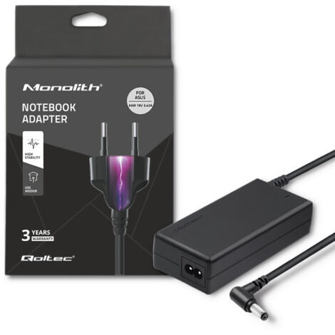 Adattatore di alimentazione Qoltec per laptop Asus 65W 19V 3,42A 5,52,5 + cavo di alimentazione