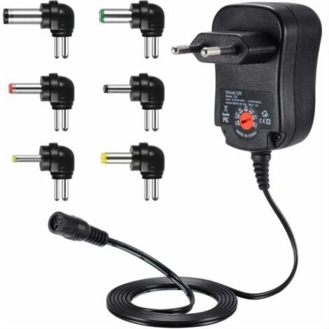 Adattatore di alimentazione universale da 12 W 3 V 4,5 V 5 V 6 V 7,5 V 9 V e 12 V, trasformatore di caricabatteria da rete DC 220 V per VTech Kidimagic Starlight Kidi LightShow Party Sorio 1 2 3S 3 Mo