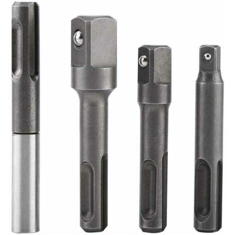 Adattatore di prolunga per bussola esagonale, punta a bussola SDS Plus da 1/4" e punta da trapano quadrata da 1/4" 3/8" 1/2" in acciaio inossidabile e acciaio al cromo vanadio